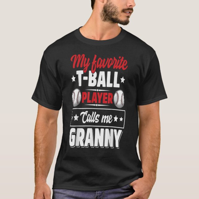 Min favorittbcAll Player anropar mig Granny Mammor T Shirt (Framsida)