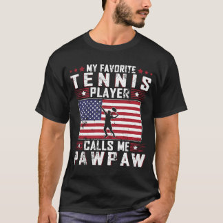 Min favorittennis Player anropar Me Pawpaw Far D T Shirt