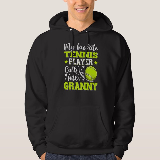 Min favorittennis Player anropar mig Granny Mor Hoodie (Framsida)