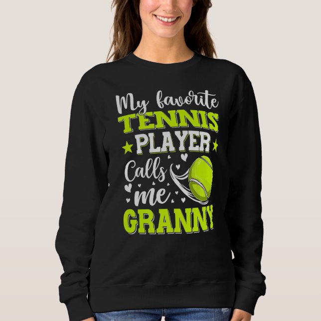 Min favorittennis Player anropar mig Granny Mor T Shirt (Framsida)