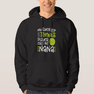 Min favorittennis Player Nana Tennis Nana Grandma Hoodie