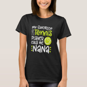 Min favorittennis Player Nana Tennis Nana Grandma T Shirt