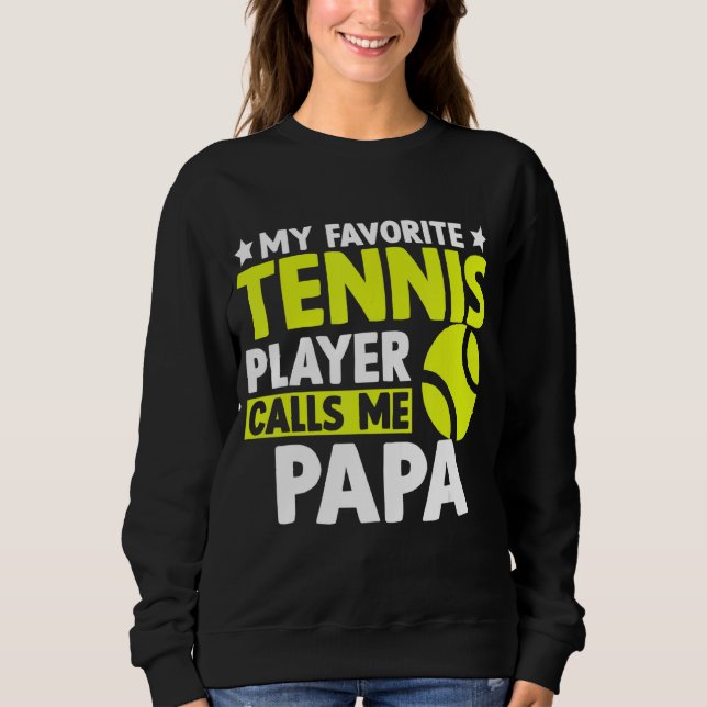 Min favorittennis ringer mig Fars dag Pappa T Shirt (Framsida)