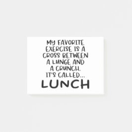 Min favoritträning är lunch gym älskare post-it block
