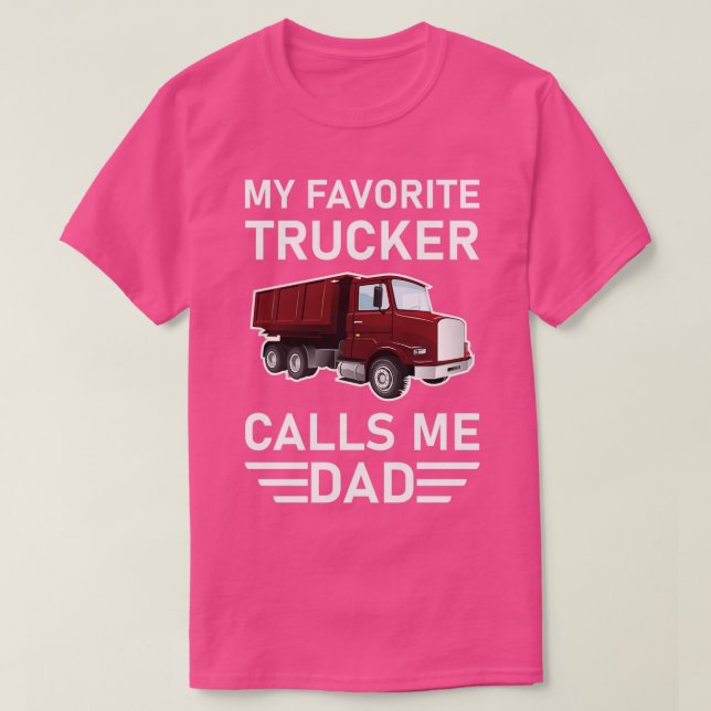 Min favoritTrucker kallar mig Pappa T Shirt (Design framsida)