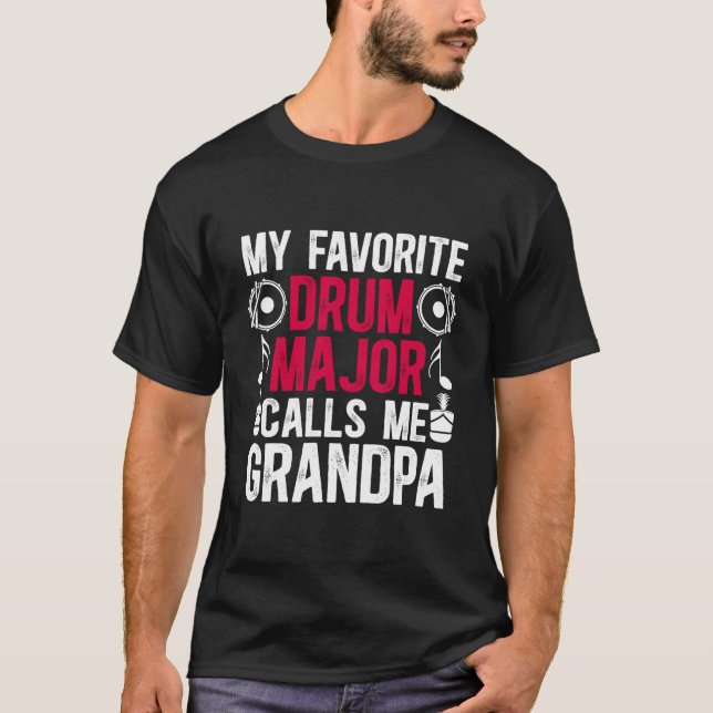 Min favorittrumman, morfar från en trummaska, Gra T Shirt (Framsida)