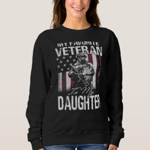 Min favoritveteran är min dotter USA flagga T Shirt