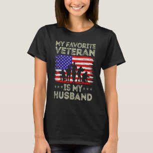 Min Favoritveteran Är Min Make Amerikansk Flagga V T Shirt
