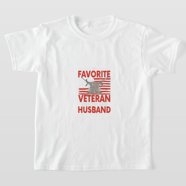 Min favoritveteran är min make t shirt (Laydown)