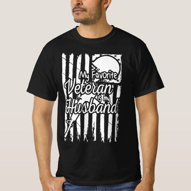 Min favoritveteran är min make, Veteran Maka T Shirt (Framsida)