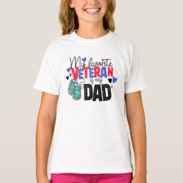 Min favoritveteran är min militära Pappa T Shirt