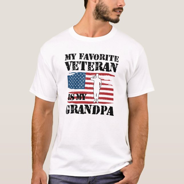 Min favoritveteran är min morfar t shirt (Framsida)