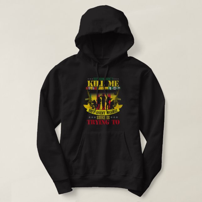 Min favoritveteran är min papaw - Flagga Vete Hoodie (Design framsida)