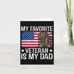 Min Favoritveteran Är Min Pappa Armé Militär Veter Kort