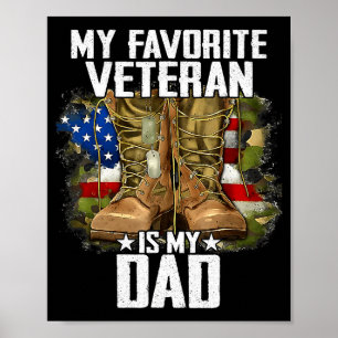 Min Favoritveteran Är Min Pappa Faders Veterandage Poster