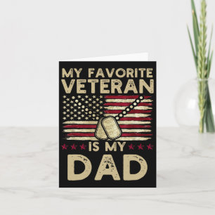 Min Favoritveteran Är Min Pappa Militära Veteraner Kort