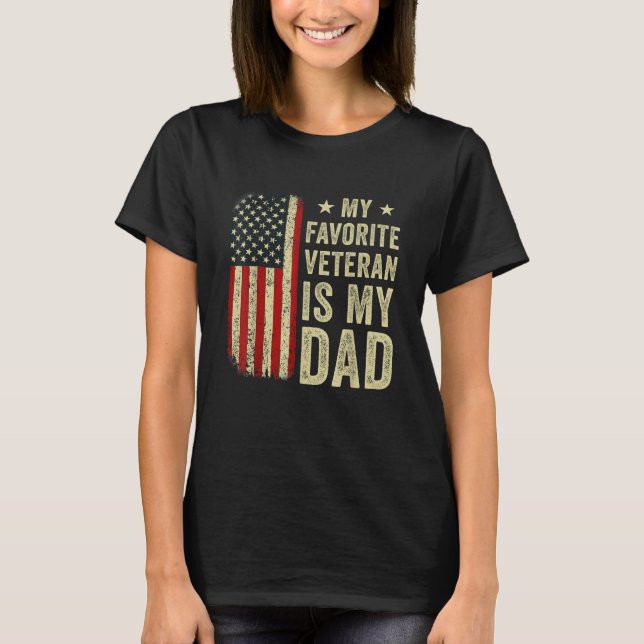 Min favoritveteran är min pappa t shirt (Framsida)