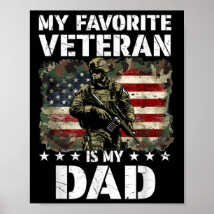 Min Favoritveteran Är Min Pappa Veterans Day Poster