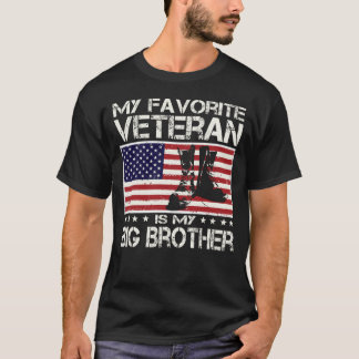 Min favoritveteran är min storebror Flagga Far T Shirt