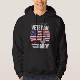 Min favoritveteran är pappa USA flagga Hoodie