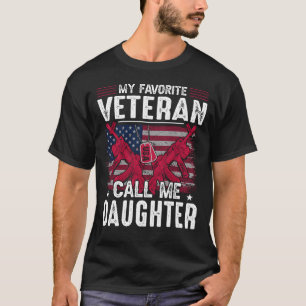 Min favoritveteran kallar mig DAUGHTER Veteran Day T Shirt