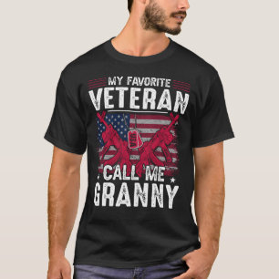 Min favoritveteran kallar mig GRANNY Veteran Day T Shirt