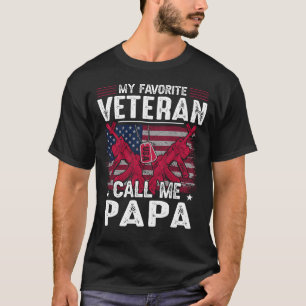 Min favoritveteran kallar mig PAPPA veterandagen T Shirt