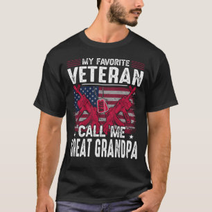 Min favoritveteran kallar mig UNDERBAR GRANDPA Vet T Shirt