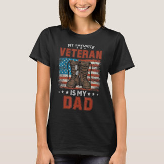 Min favoritveteran pappa Fars dag är min Far T Shirt
