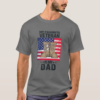 Min favoritveteran pappa Fars dag är min Far T Shirt