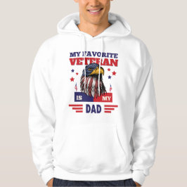 Min favoritveteran pappa Fars dag är min Pappa Hoodie