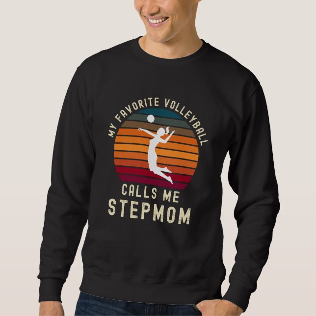 Min favoritVolleyball Stepmamma Lång Ärmad Tröja (Framsida)
