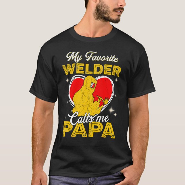 Min favoritwalder kallar mig Pappa Fars dag T Shirt (Framsida)