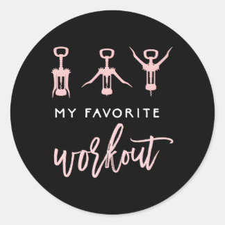 Min favoritworkout-citat för Vin Runt Klistermärke