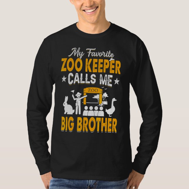 Min favoritzoo Keeper kallar mig Big Brother Anima T Shirt (Framsida)