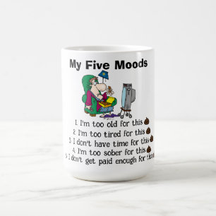 Min fem moods-kaffe Mugg