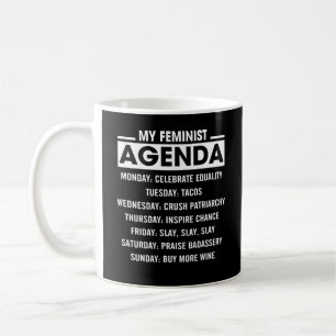Min feministiska agenda kaffemugg