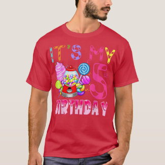 Min femte födelsedag Candyland Birthday Girl T Shirt