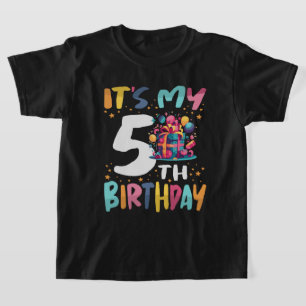 Min femte födelsedag Lycklig Barns födelsedag T Shirt