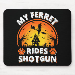 Min Ferret Ride Witch Pistol Roligt Ferret Hallowe Musmatta