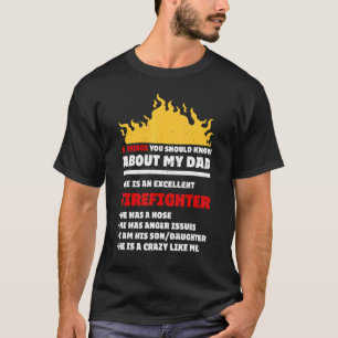 Min Firefighter Pappa Proud Son Dodotter Satt Fire T Shirt