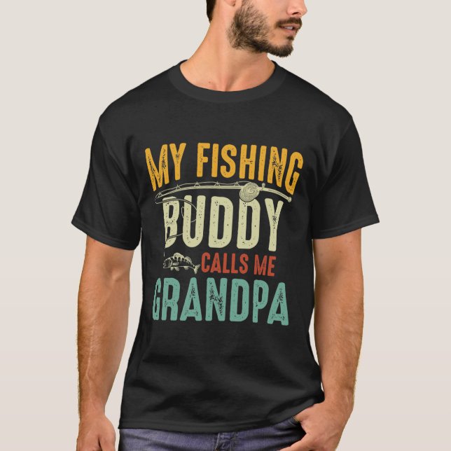 Min fiskekompis kallar mig farfar  t shirt (Framsida)