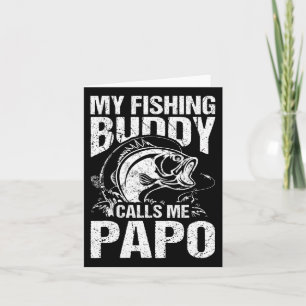Min fiskekompis kallar mig Papo Father's Day Fishe Kort