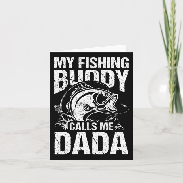 Min fiskekompis kallar mig pappa Fars dag fiskare Kort (Framsida)