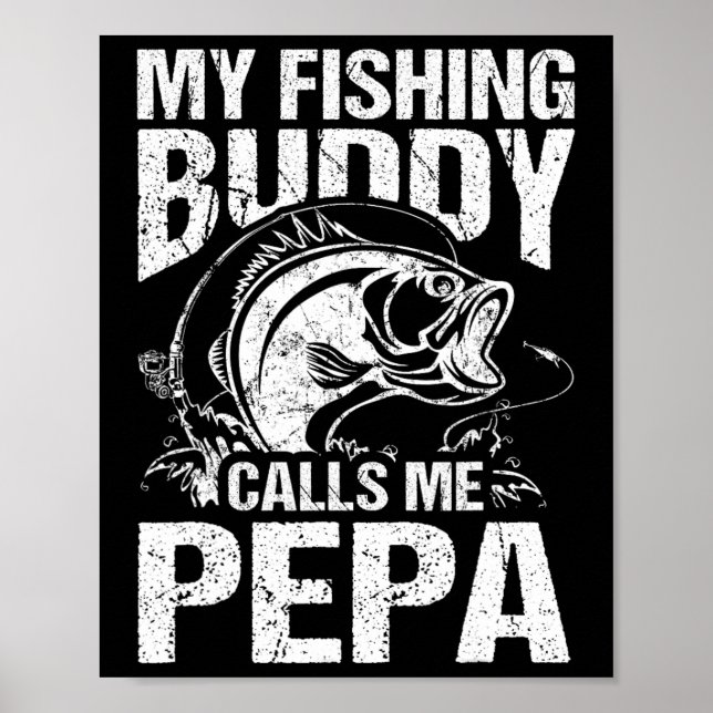 Min fiskeledja kallar mig Pepa Fars dag Fisher Poster (Framsidan)