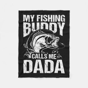Min fiskeledödare kallar mig Dada Fars dag Fisher Fleecefilt