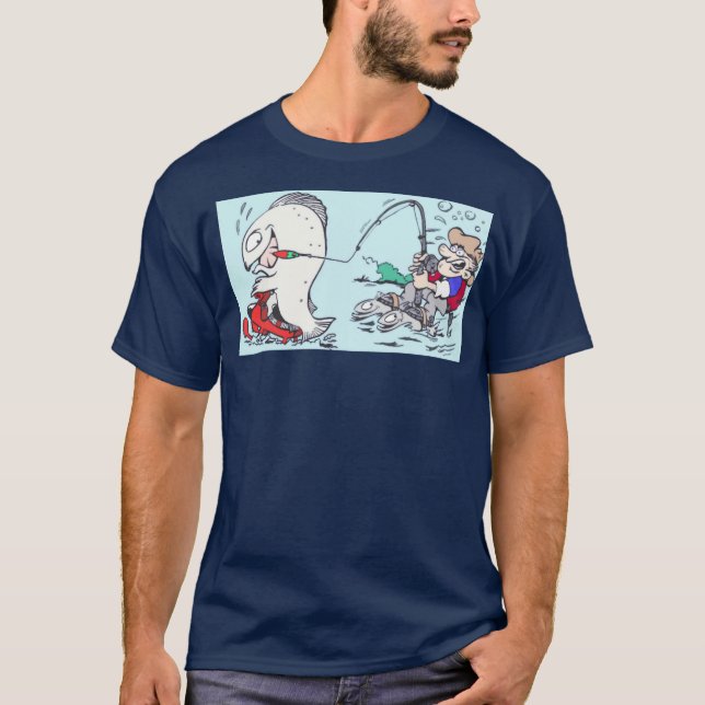 Min fiskeskjorta tee shirt (Framsida)