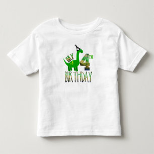 Min fjärde födelsedag Dinosaur Party T Shirt