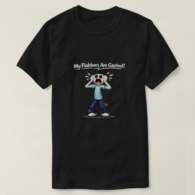 Min Flabbers Är Gasted (1) Manlig T Shirt (Design framsida)