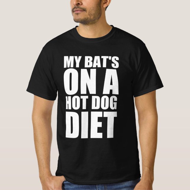 Min fladdermus på en hett hund diet t shirt (Framsida)